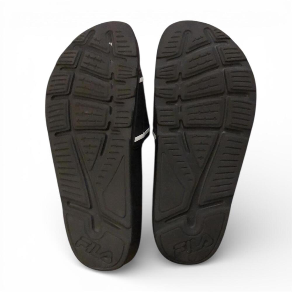 FILA Slides Slip-on Sandals Sz 7 Black and White Retro Athletic Athleisure - Picture 4 of 5